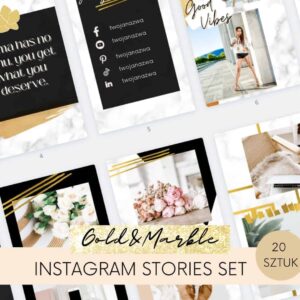 Gold&Marble | Szablony Instagram stories